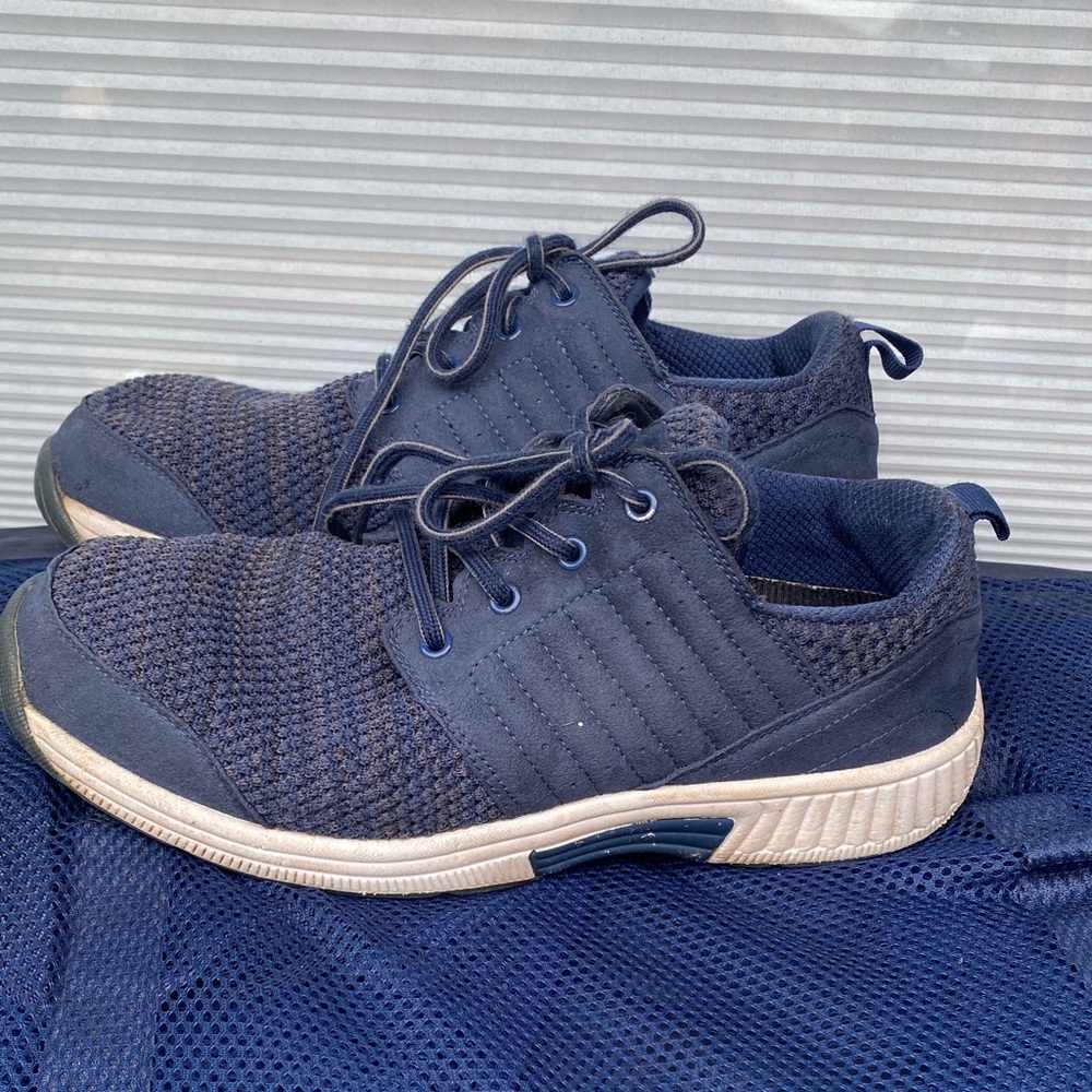 Orthofeet Mens Tacoma 529 Blue Orthopedic Sneakers Size 8(2E)